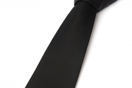 Twill silk tie designed in BLACK ONYX